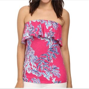 Lily Pulitzer Ruffle Tube Top